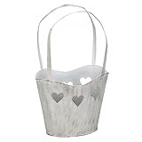 (ゲインズボローギフトウェア) Gainsborough Giftware ハート プランター バッグ ガーデニング ガーデン (ワンサイズ) (グレー)