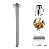 SR Sun Rise ary001天井マウントシャワーアームラウンド300 mm壁マウントアームのソリッド真鍮クローム仕上げ