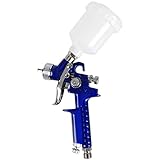 KKmoon エアスプレーガン ミニ HVLP 口径1.0mm 車 家具 塗装 自動車補修 仕上げ ペイント スポット修理 スプレーャー