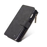 ケース　iPhone Xs MAX　手帳型、SIMPLE DO　分離可能　カード収納　スタンド機能　二つ折り　軽量　持ち運び便利　耐衝撃　レディース　女子　人気　おしゃれ　通勤(ブラック)