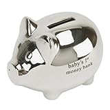 Bambino Baby Christening Gifts. Silverplated Piggy Money Bank by Unknown
