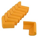 uxcell コーナー エッジ カバー クッション 宿舎用品 引き出し テーブル デスク 気泡ゴム製 オレンジ 8 個入れ