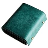 [IrideScent] 二つ折り財布 メンズ 2つ折り 箱型の小銭入れ イタリアン レザー プエブロ ミニ財布 コンパクト 小さい財布 二