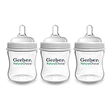 NUK Gerber Natural Choice Wide Neck Bottle with Medium Flow Nipple, 5-Ounce by NUK