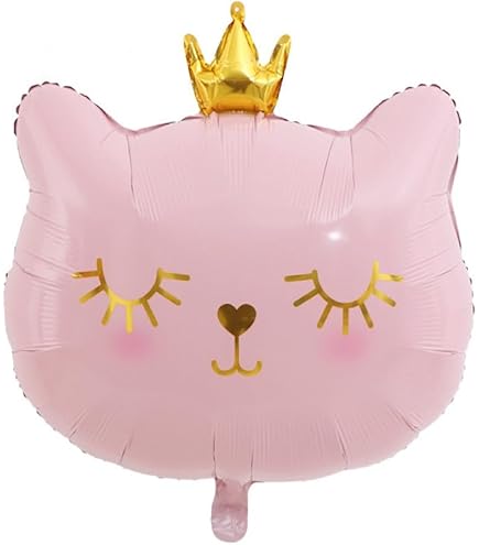 猫バルーン　ピンク　ガーリー　ネコ　王冠　誕生日　韓国　飾り　女の子　イベント 楽天市場】白猫 バルーン ハート2個付きブーケ ヘリウムガス入り