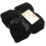 ベアフットドリームス #503(402) シングルブランケット ミッドナイト(ブラック) [正規輸入品]