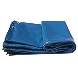LIANGJUN オーニング 日よけ 増粘 ポリ塩化ビニル カバー布 キャンバス 耐寒性 雨布 帯電防止 UVプロテクト 耐腐食性 屋外 車、 500g/m²、 厚さ0.35mm (色 : 青, サイ