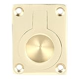 A29 Brass Rectangular Finger Pull, Polished Lacquered Finish [並行輸入品]