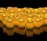 LED Lighted Flickering Votive Style Flameless Candles - Banberry Designs - Box of 96 - Wedding Decor