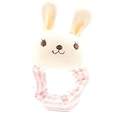 FUN fun (ファンファン） がらがら ニギニギ リスト リング うさぎ 日本製 6.5cm ピンク