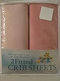 2 Fitted Cotton Knit Crib Sheet in Shades of Pink by Owen