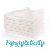 Forstyle Baby 100% Organic Bamboo Towels, 12x12 with Hook, Perfect Gift for Sensitive Care, Ultra So
