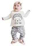 (ウイ カプア) u'i Kapua アニマル プリント 長袖 Tシャツ & ストレッチ パンツ セットアップ ベビー服 女の子 ( 100 )