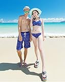 2017年新作　夏のペア水着　レディース ビキニ３点 セット カップル お揃い ペア 水着 体型カバー02 (XXXL, 男性)