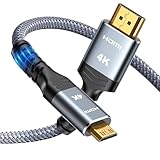 HDMI ミニHDMI 変換ケーブル 変換アダプタ 4K 60Hz 双方向伝送 18Gbps プロジェクター、モニター、カメラ対応 (タイプAオス - ミニタイプCオス) 1m