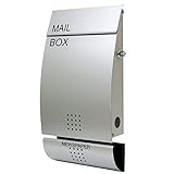 EUROデザイナーズポスト ユーロデザイナーズポスト MB4502 シルバー 郵便受け MB4502-KL-SILVER 003 奥行27×高さ52×幅9cm