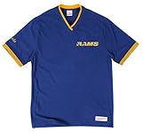 Los Angeles Rams NFLメンズOvertime WinヴィンテージVネックTシャツ S ブルー