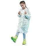 Joobox レインコート キッズ 子供 ピンク 可愛い 遠足 レインポンチョ カッパ 雨具 子供 男女兼用 (130, クローバー)