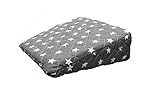 Pregnancy Maternity Large Comfy Back & Bump Support WEDGE Cushion - DARK GREY STARS - WITH QUILTED C