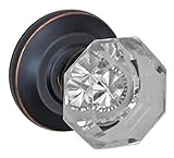 Fusion Hardware D-16-Z2-E-ORB Single Victorian Clear Dummy Knob with Cambridge Rose Adjustable Backs