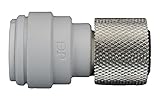 ジョン・ゲストSpeedfit pp6008u9 Wポリプロピレンメスコネクター1 / 4 " OD X 9 / 16 – 24unef ( 3 / 8 "圧縮) push-to-connect10パ