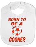 Born To Be A Gooner/Arsenal - Funny Baby/Toddler/Newborn Bib - Baby Gift white by Print4U
