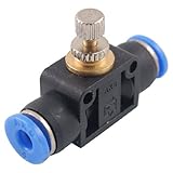 uxcell　エアスピードコントローラー　コネクタ　空気流速制御弁 スロットルワンタッチ継手　クイック継手　4mm － 4mm