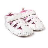 PUERI ベビー　シューズ　サンダル　ファーストシューズ　幼児　男の子　女の子　柔らかい　練習用 滑り止め (L, ピンク)