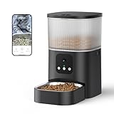 自動給餌器 猫 犬 ペット給餌機 ペット餌やり機 タイマー機能 音声録音 スマホ遠隔操作 アプリ操作 ペット自動給餌器 定時定量 3L 手動給餌可 2WAY給電 お手入れ簡単 ステンレス製ボウル付き (PT08-ブラック)