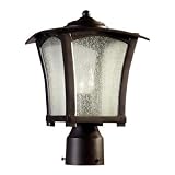 Quorum International 7512-8-86 Post Mount Lights with Clear Seeded Shades, Oiled Bronze by Quorum