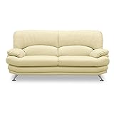 イージーポップ ハイバックソファ カラー 3人掛け アイボリー スチール脚