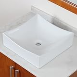 Eliteバスルームスクエアスタイルセラミック磁器容器シンクの蛇口、Vanity