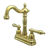 Kingston Brass KB1492AL Two Handle 4 in. Centerset Bar Faucet without Pop-Up Rod