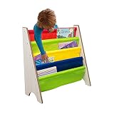 tophomer子供キッズ本棚木製カラフルなスリングストレージ本棚シェルフブックオーガナイザーラックの表示Nursery Room
