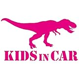 Sticker Shop Haru KIDS IN CAR ティラノサウルス ピンク