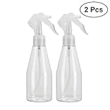 OUNONA スプレーボトル 200ml（霧吹き）プラスチック 植物スプレー 詰め替え容器 ダイヤスプレー 美容スプレー 化粧水 衣料洗剤 清掃用品 除菌剤 園芸用 家庭用 2本（白）