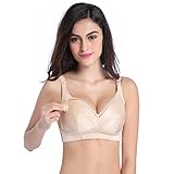 木庵マタニティ授乳ブラスリーププラスサイズnoアンダーワイヤーfor緩める カラー: ベージュ