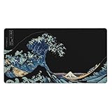 MTG プレイマット 浪 TCG プレイマット ボードゲーム カードゲーム トレーディングカードゲーム プレイマット MTG TCG デスクマットパッド 滑らかな表面 ラバーベース ステッチエッジ オリジナル手描き (35X60CM)