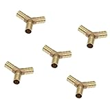 SunniMix 真鍮 3ウェイ 配管用部品 継手 ホース チューブ コネクタ 耐食性 5個 全5サイズ - 4# 12mm