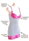 Naked Nursing Tank - 開いた胸の母乳育児タンクトップ、レイヤーキャミ＆ミッドセクションカバー - 竹/綿