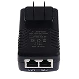 Lovoski 15V 0.8A PoEインジェクタパワー　オーバー　イーサネット　アダプタ　802.3 Af Ipカメラに対応　　 交換性　便利性　