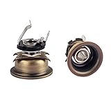 SUPVOX 6.35mm 1/4"ジャックステレオ出力ソケットギター出力ジャックプラグソケットテレキャスターTLエレクトリックベースギターパーツアクセサリー（ブロンズ）