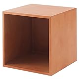 ユニットボックスシリーズ 背板付オープンタイプ メープル材 ライトブラウン色 幅39cm GA-0017