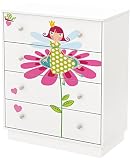 South Shore Joy 4-Drawer Chest with Fairy Otto Graff Decals, Pure White [並行輸入品]