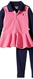 【RALPH LAUREN (ラルフ ローレン）マルチトップ＆レギンス2ピースセット (Baby girls) 9M (68-73cm)　190618076730
