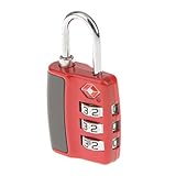 Dovewill 　3桁　ダイヤル　組み合わせ　リセット　南京錠　ロック　パドロック　コードロック　海外旅行適用　全2色 - 赤