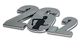 Marathon 26.2 Premier Chrome Metal Auto Emblem - w/ Running Man [並行輸入品]