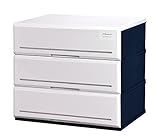 アルモアール 収納ボックス 3段 木製天板 W62×D45×H56.8cm A620-3W