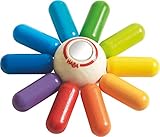 Haba Rainbow Sun木製Clutching Toy Rattle & Teether (ドイツ製)