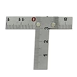 ステンレス 定規を加工して作った Ｔ字型 スコヤ (マメ)